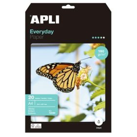   Fotópapír, tintasugaras, A4, 180 g, fényes, APLI Everyday (LEAA12080)