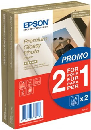 S042167 Fotópapír, tintasugaras, 10x15, 255 g, fényes, 2x40 lap, EPSON (LEPS167)
