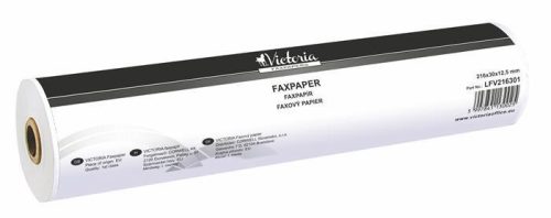 Faxpapír, 216 mm x 30 m x 12,5 mm, VICTORIA PAPER (LFV216301)