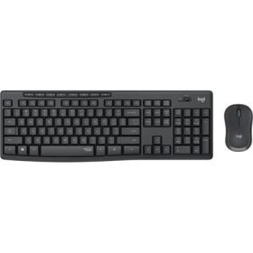   Egér- és billentyűzet készlet, vezeték nélküli, USB, LOGITECH, MK295, grafitszürke (LGBEM295G)