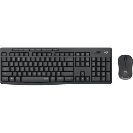 Egér- és billentyűzet készlet, vezeték nélküli, USB, LOGITECH, MK295, grafitszürke (LGBEM295G)