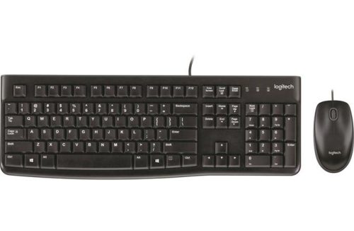 Egér- és billentyűzet készlet, vezetékes, USB, LOGITECH MK120, fekete (LGBEMK120)