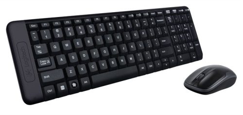 Egér- és billentyűzet készlet, vezeték nélküli, USB, HUN, LOGITECH MK220, fekete (LGBEMK220)