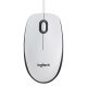 Egér, vezetékes, optikai, normál méret, USB, LOGITECH M100, fehér (LGEM100W)