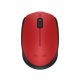 Egér, vezeték nélküli, optikai, közepes méret, USB, LOGITECH M171, piros (LGEM171R)