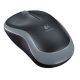 Egér, vezeték nélküli, optikai, közepes méret, USB, LOGITECH M185, szürke (LGEM185G)