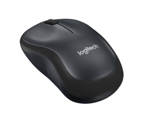 Egér, vezeték nélküli, optikai, USB, LOGITECH, M220 Silent, fekete (LGEM220F)