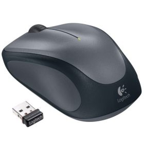   Egér, vezeték nélküli, optikai, USB, LOGITECH M235, szürke (LGEM235G)