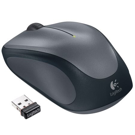 Egér, vezeték nélküli, optikai, USB, LOGITECH M235, szürke (LGEM235G)