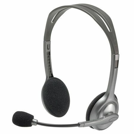 Fejhallgató, mikrofonnal, LOGITECH H110, szürke (LGFH110)