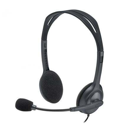 Fejhallgató, mikrofonnal, vezetékes, LOGITECH H111, fekete (LGFH111)