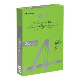  Másolópapír, színes, A4, 80 g, REY Adagio, intenzív zöld (LIPAD48IZ)