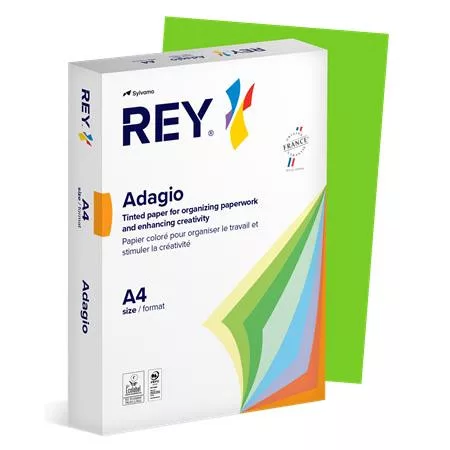 Másolópapír, színes, A4, 80 g, REY Adagio, intenzív zöld (LIPAD48IZ)