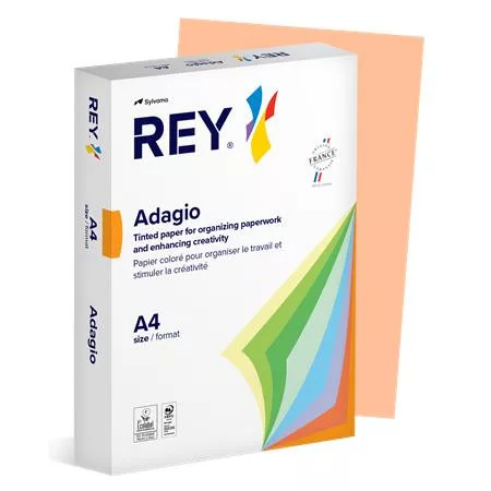 Másolópapír, színes, A4, 80 g, REY Adagio, pasztell lazac (LIPAD48PL)