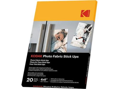 Fotópapír, tintasugaras, 10x15 cm, öntapadós, újra ragasztható, KODAK Photo Fabric Stick Ups (LKO9891059)