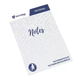   Jegyzettömb, A4, 5x50 lap, négyzetrácsos, VICTORIA OFFICE, fehér (LL10)