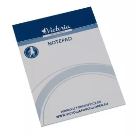   Jegyzettömb, A5, 5x50 lap, sima, VICTORIA OFFICE, fehér (LL11)