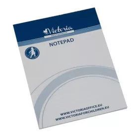  Jegyzettömb, A5, 5x50 lap, vonalas, VICTORIA OFFICE, fehér (LL12)