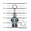 Kulcstartó, LED világítással, LEGO Skeleton Guy (LLGLKE137H)