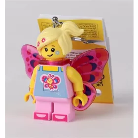   Kulcstartó, LED világítással, LEGO Butterfly Girl (LLGLKE171H)