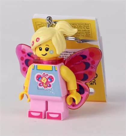Kulcstartó, LED világítással, LEGO Butterfly Girl (LLGLKE171H)