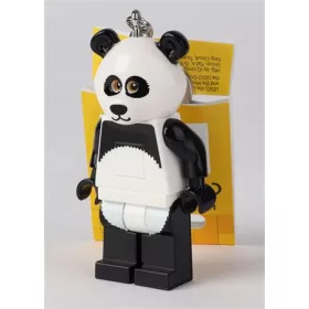   Kulcstartó, LED világítással, LEGO Panda Guy (LLGLKE195H)