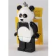 Kulcstartó, LED világítással, LEGO Panda Guy (LLGLKE195H)