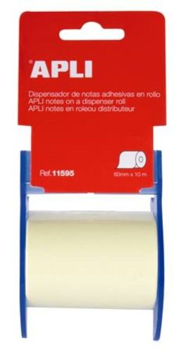 Öntapadó jegyzetpapír tekercsben, APLI, 60 mm x 10 m (LNP11595)