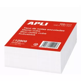 Kockatömb, 100x100 mm, ragasztott, APLI, fehér (LNP12909)