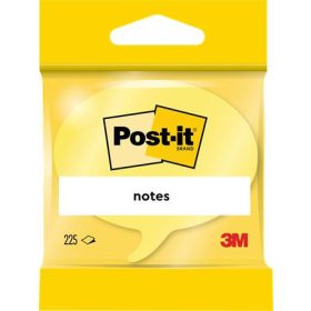   Öntapadó jegyzettömb, szövegbuborék forma, 70x70 mm, 225 lap, 3M POSTIT, sárga (LP2007SB)