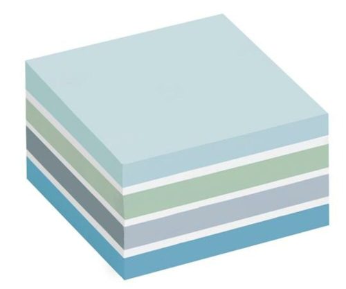 Öntapadó jegyzettömb, 76x76 mm, 450 lap, 3M POSTIT, aquarell kék (LP2028B)