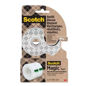   Ragasztószalag fém adagolón, 2 szalaggal, 19 mm x 13,9 m, 3M SCOTCH Magic™, átlátszó (LP3045C12)