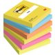 Öntapadó jegyzettömb, 76x76 mm, 6x100 lap, 3M POSTIT Energetic, vegyes színek (LP654TFEN)