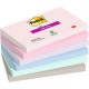 Öntapadó jegyzettömb, 76x127 mm, 6x90 lap, 3M POSTIT Super Sticky Soulful, vegyes színek (LP6556SSOUL)