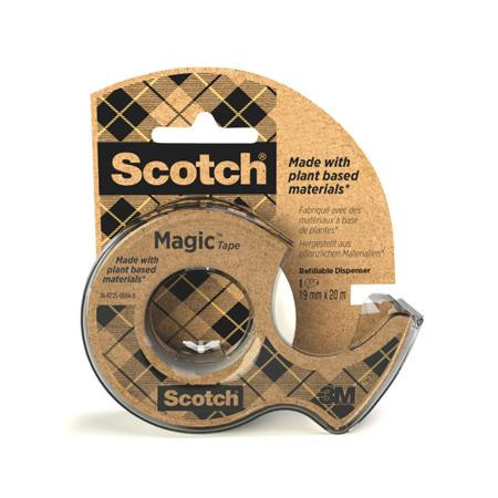Ragasztószalag, adagolón, 19 mm x 33 m, környezetbarát, 3M Scotch® Magic™, áttetsző (LP91920DN)