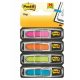 Jelölőcímke, műanyag, 4x24 lap, 11,9x43,2 mm, nyíl, 3M POSTIT, vegyes (LPJ684ARR4)