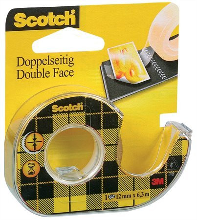 Ragasztószalag, kétoldalas, adagolón, kézi, 12,7 mm x 6,3 m, 3M SCOTCH (LPM136D)