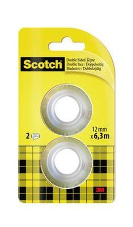 Ragasztószalag, kétoldalas, utántöltő, 12 mm x 6,3 m, 3M SCOTCH (LPM136R2)