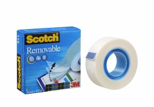Ragasztószalag, 19 mm x 33 m, eltávolítható, 3M SCOTCH Magic Tape 811 (LPM81119)