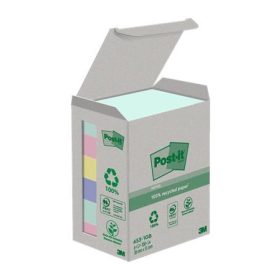   Öntapadó jegyzettömb, 38x51 mm, 6x100 lap, környezetbarát, 3M POSTIT Nature, vegyes pasztell színek (LPN6531GB)