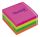 Öntapadó jegyzettömb, 76x76 mm, 400 lap, TARTAN, vegyes neon színek (LPT7676CN)