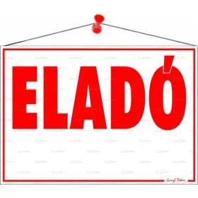 Információs tábla, 50x35 cm, Eladó (LUIN046)