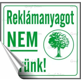   Információs matrica, 8,7x8,3 cm, Reklámanyagot nem kérünk (LUIN072)