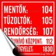 Információs matrica, 10x10 cm, Mentők tűzoltók, rendőrség telefonszámok (LUIN098)