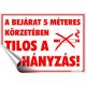 Információs matrica, 25x17,5 cm, A bejárat 5 méteres körzetében tilos a dohányzás! (LUIN100)