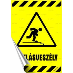 Információs matrica, 25x17,5 cm, Botlásveszély (LUIN102)
