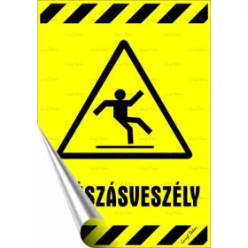   Információs matrica, 25x17,5 cm, Csúszásveszély (LUIN103)