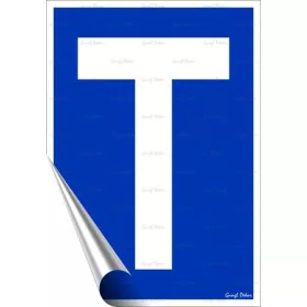   Információs matrica, 25x17,5 cm, tanuló vezető T betű, kék (LUIN106)