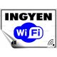 Információs matrica, 11,6x16,6 cm, Ingyen Wifi (LUIN114)