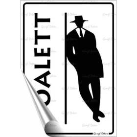   Információs matrica, 11,6x16,6 cm, Férfi toalett (LUIN117)